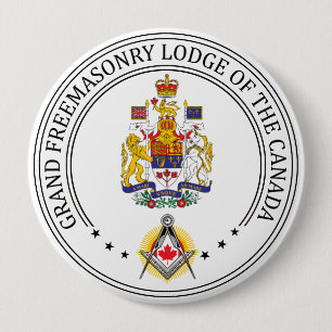 Freemasonry lodge of Canada 4 Inch Round Button