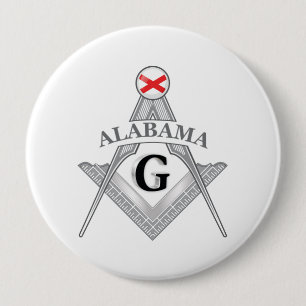 Freemasonry lodge of the state of Alabama 4 Inch Round Button