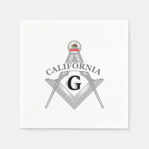 Freemasonry lodge of the state of California Napkin