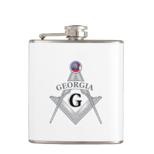 Freemasonry lodge of the state of Georgia Hip Flask