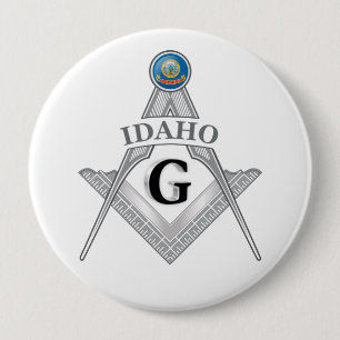 Freemasonry lodge of the state of Idaho 4 Inch Round Button