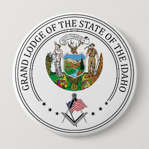 Freemasonry lodge of the state of Idaho 4 Inch Round Button