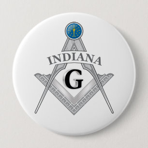 Freemasonry lodge of the state of Indiana 4 Inch Round Button