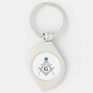 Freemasonry lodge of the state of Indiana Keychain