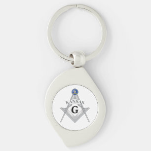 Freemasonry lodge of the state of Kansas Keychain