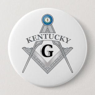 Freemasonry lodge of the state of Kentucky 4 Inch Round Button