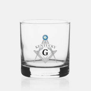 Freemasonry lodge of the state of Kentucky Whiskey Glass