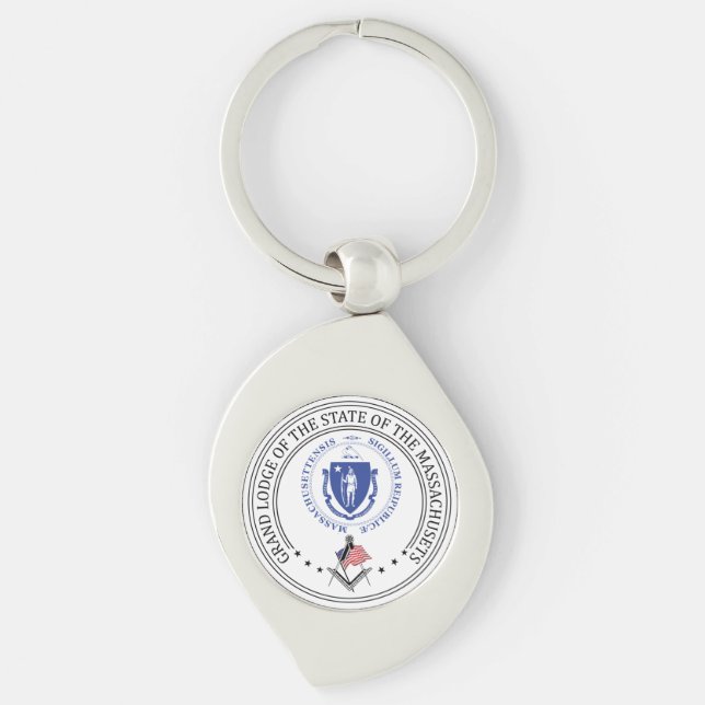 Freemasonry lodge of the state of Massachusets Keychain (Front)