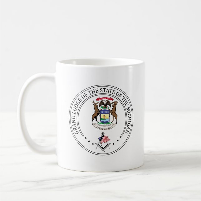 Freemasonry lodge of the state of Michigan Coffee Mug (Left)