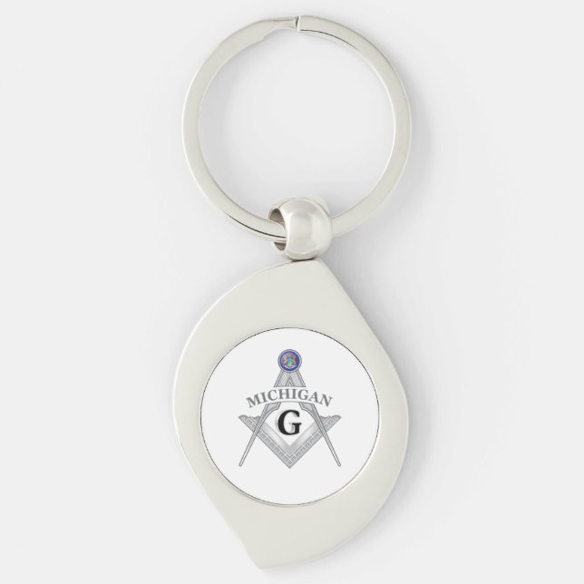 Freemasonry lodge of the state of Michigan Keychain (Front)