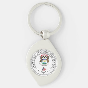 Freemasonry lodge of the state of Michigan Keychain