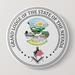 Freemasonry lodge of the state of Nevada 4 Inch Round Button