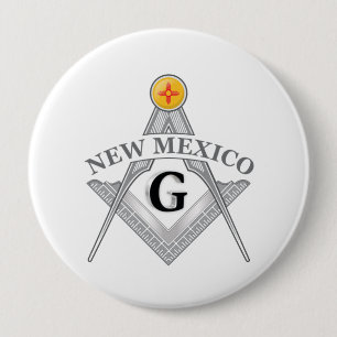 Freemasonry lodge of the state of New Mexico 4 Inch Round Button