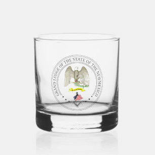 Freemasonry lodge of the state of New Mexico Whiskey Glass