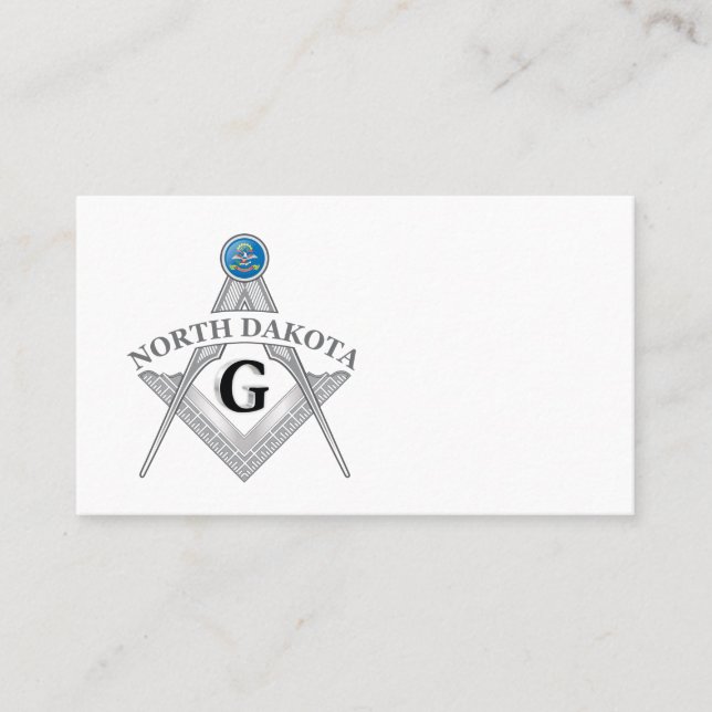 Freemasonry lodge of the state of North Dakota Business Card (Front)