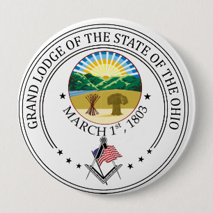 Freemasonry lodge of the state of Ohio 4 Inch Round Button