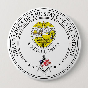 Freemasonry lodge of the state of Oregon 4 Inch Round Button