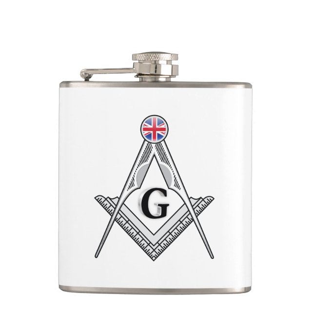 Freemasonry lodge of United Kingdom Hip Flask (Front)