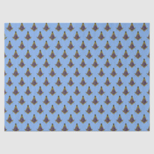 Freemasonry Pattern (Blue) Tissue Paper