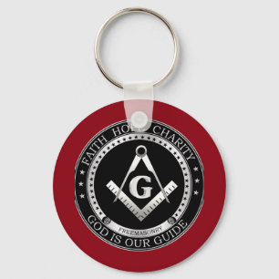 Freemasonry seal keychain