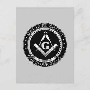 Freemasonry seal postcard