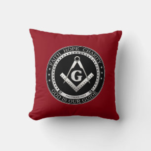 Freemasonry seal throw pillow