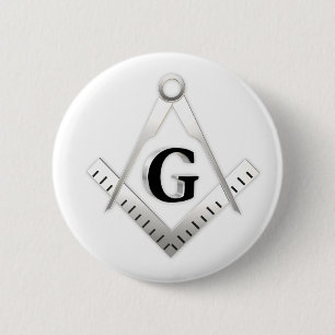 Freemasonry sign 2 inch round button