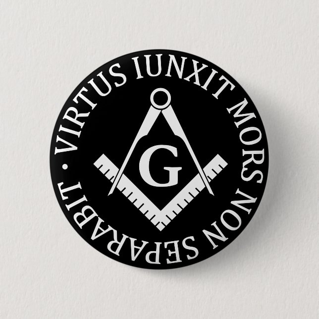 Freemasonry sign 2 inch round button (Front)