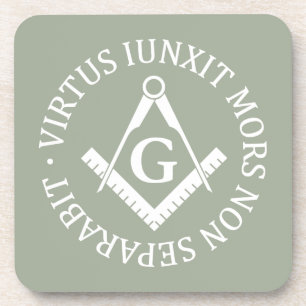 Freemasonry sign coaster