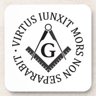 Freemasonry sign coaster