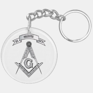 Freemasonry sign keychain