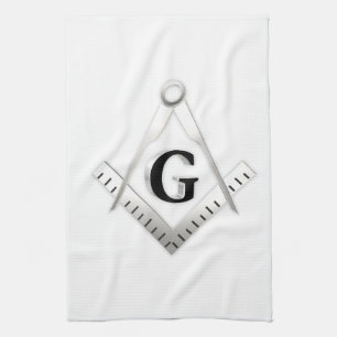 Freemasonry sign kitchen towel