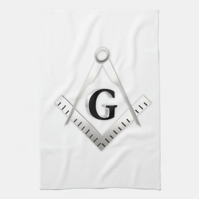 Freemasonry sign kitchen towel (Vertical)