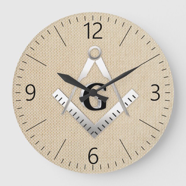 Freemasonry sign large clock (Front)