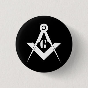 Freemasonry symbol 1 inch round button