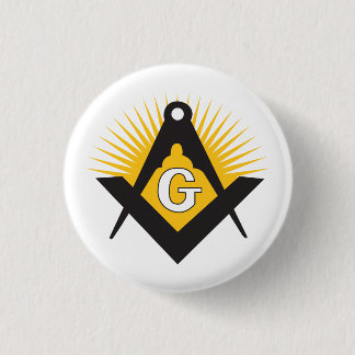 Freemasonry symbol 1 inch round button