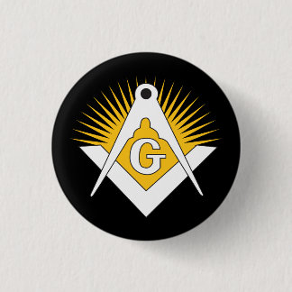Freemasonry symbol 1 inch round button