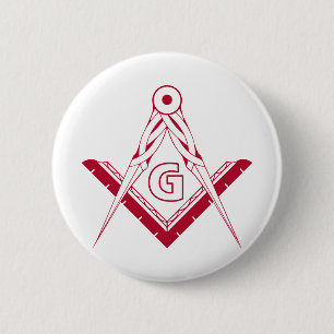 Freemasonry symbol 2 inch round button