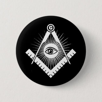 Freemasonry symbol 2 inch round button