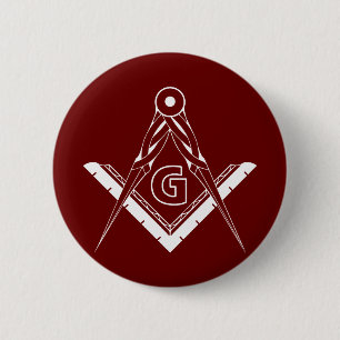 Freemasonry symbol 2 inch round button