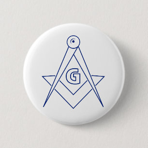 Freemasonry symbol 2 inch round button