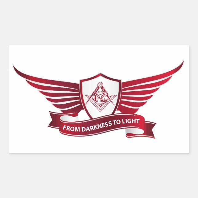 Freemasonry symbol and shield sticker (Front)