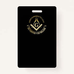 Freemasonry symbol badge