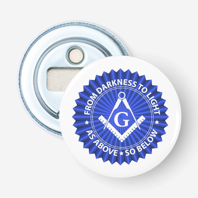 Freemasonry symbol bottle opener (Front)