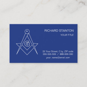 Freemasonry symbol business card