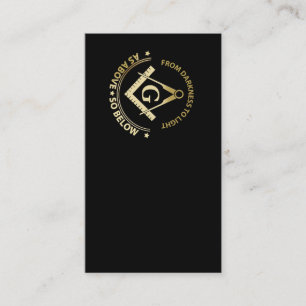 Freemasonry symbol business card