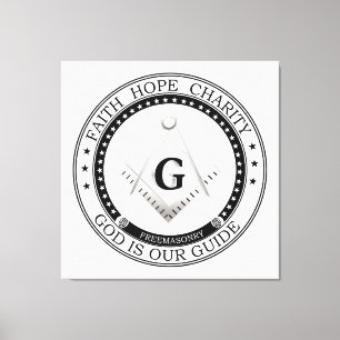 Freemasonry symbol canvas print