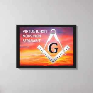 Freemasonry symbol canvas print