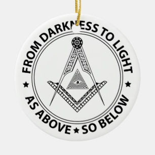 Freemasonry symbol ceramic ornament