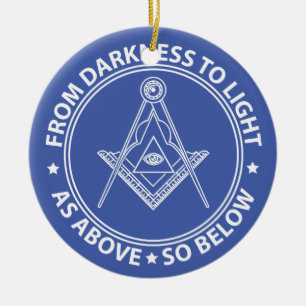 Freemasonry symbol ceramic ornament